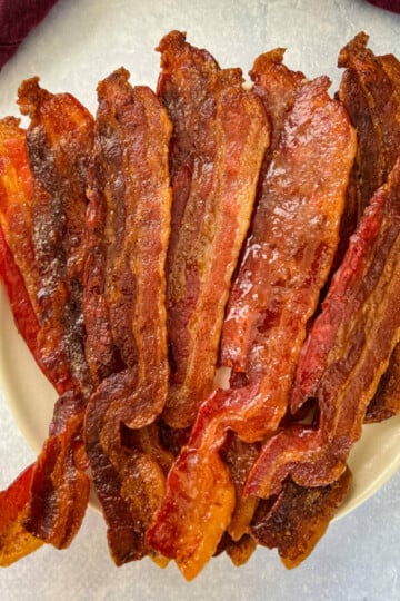 smoked bacon on a plate