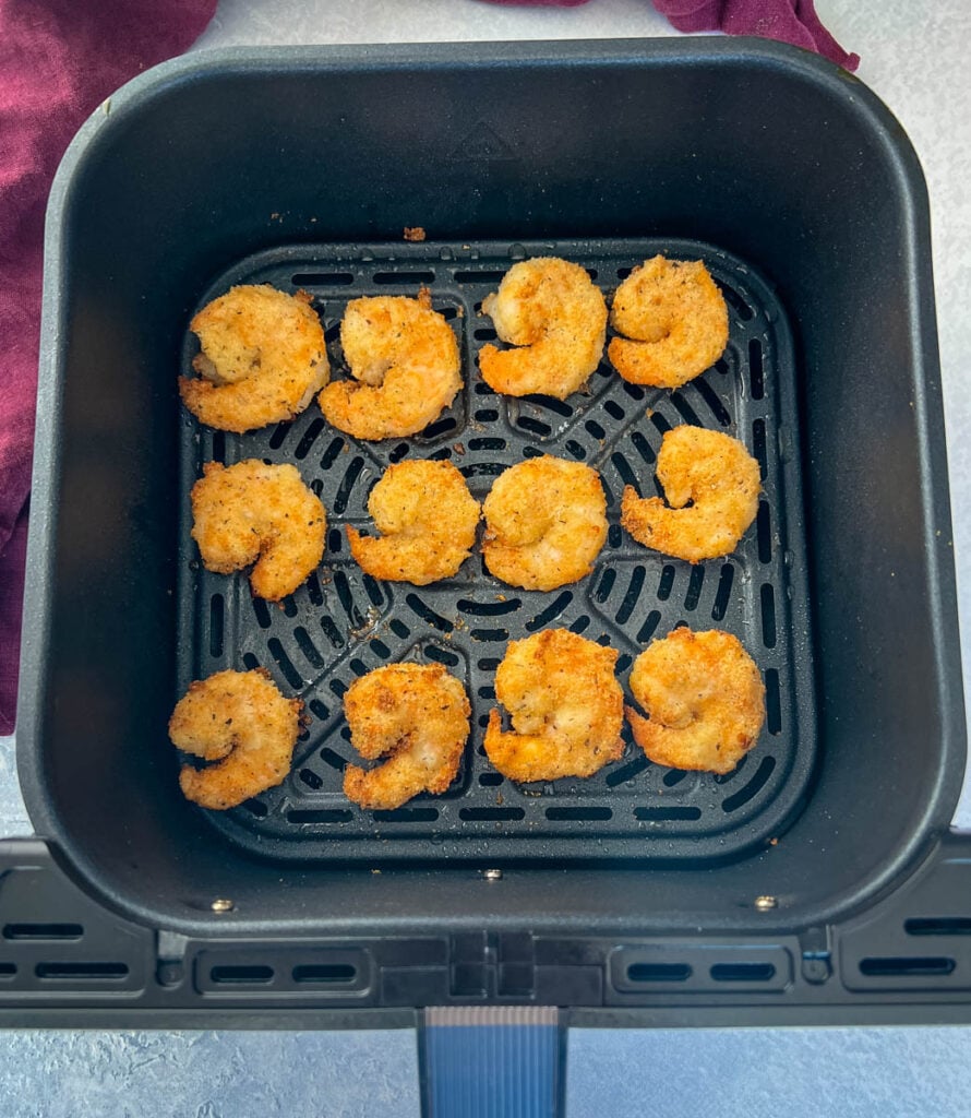 shrimp parmesan Parmigiana in an air fryer