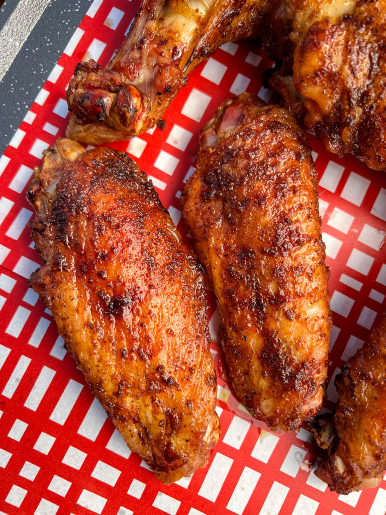 smoked turkey wings on a plate