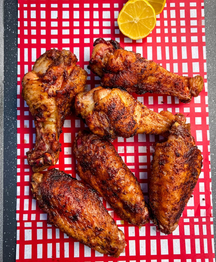 smoked turkey wings on a plate