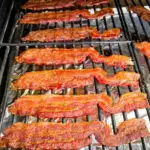 cooked bacon on a Traeger smoker