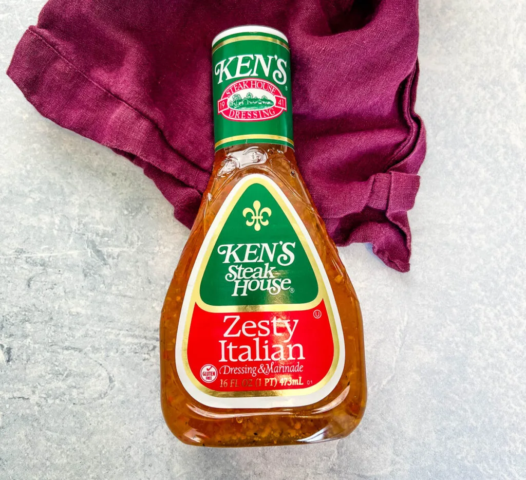 Zesty Italian dressing in a jar