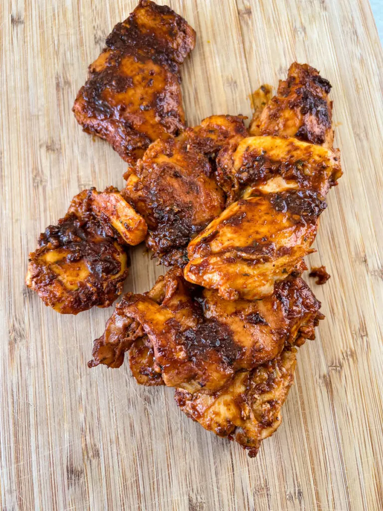 pollo asado on a cutting board