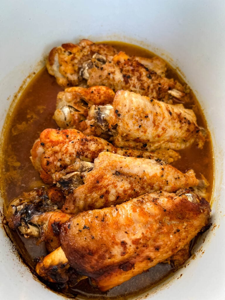 turkey wings in a Crockpot slow cooker