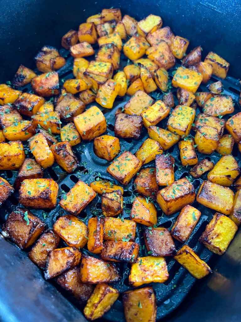 butternut squash in an air fryer