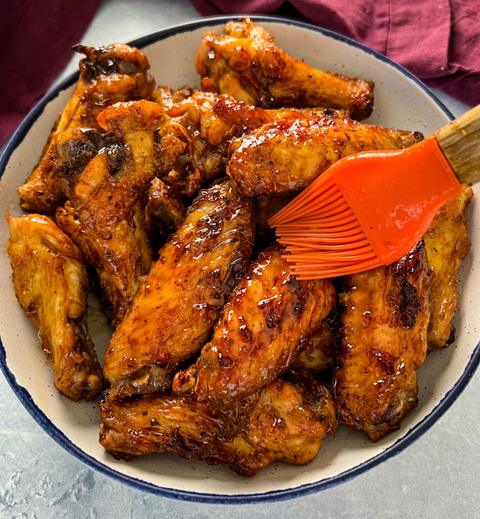 cooking brush glazing teriyaki chicken wings