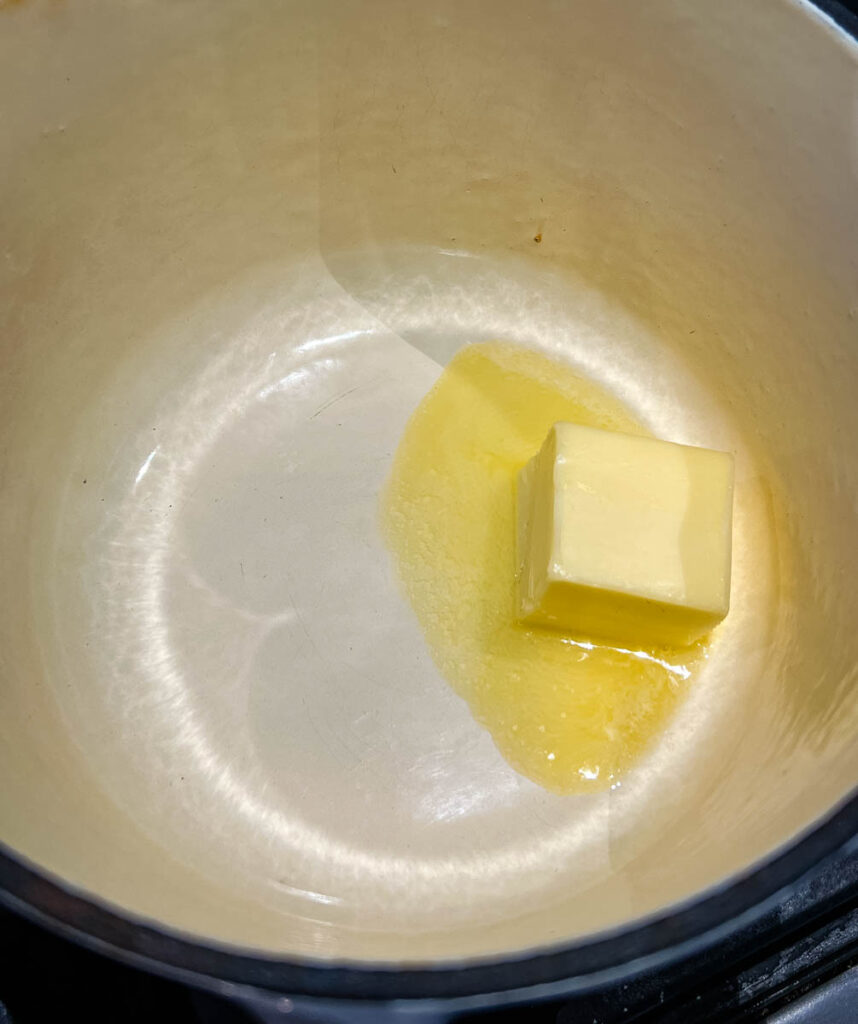 butter in a saucepan