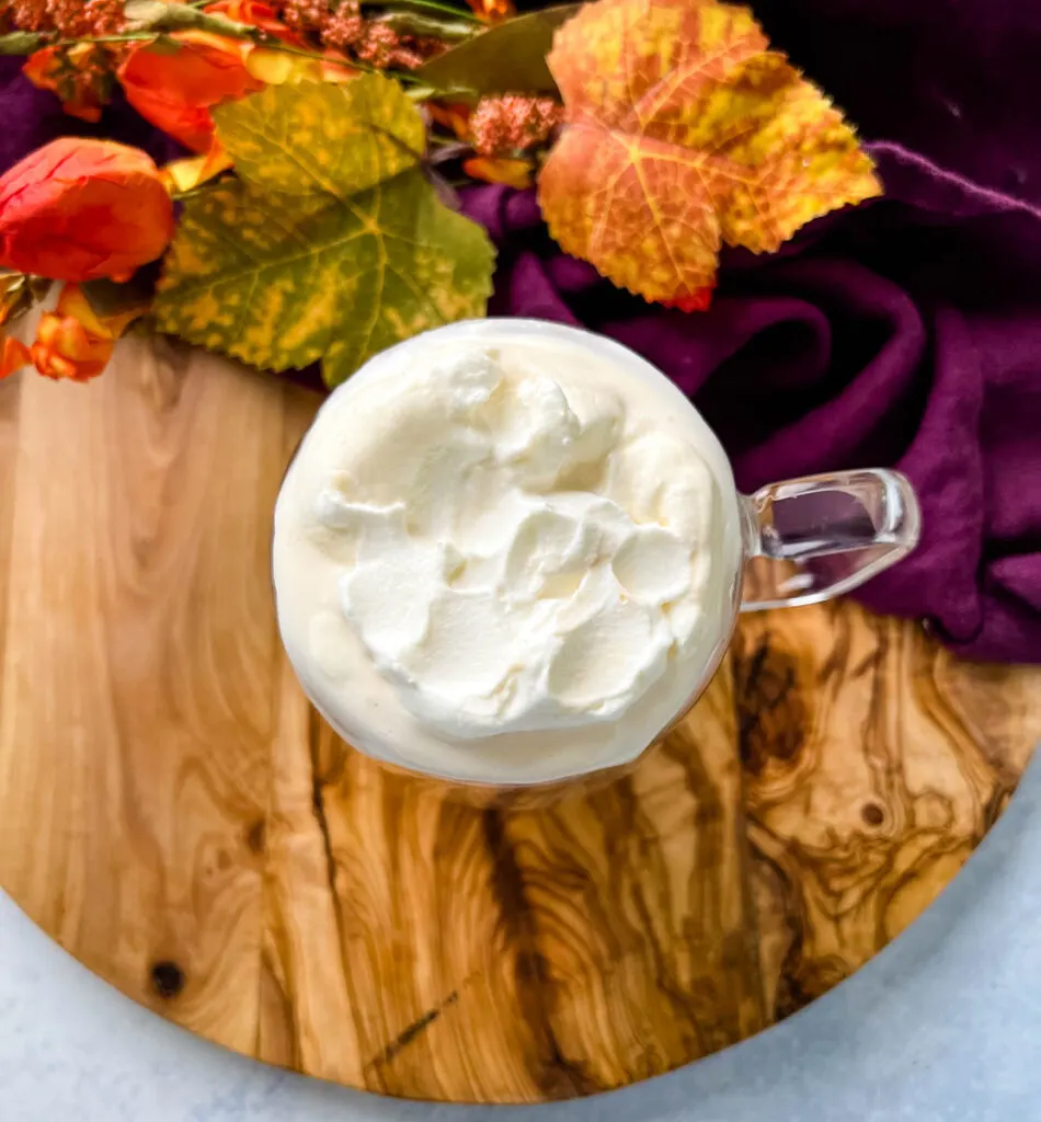 coffee topped with sugar free whipped cream