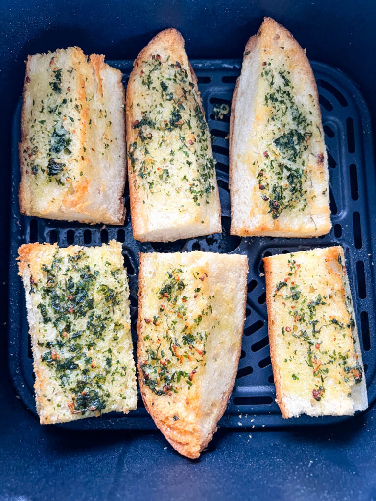 garlic bread in an air fryer