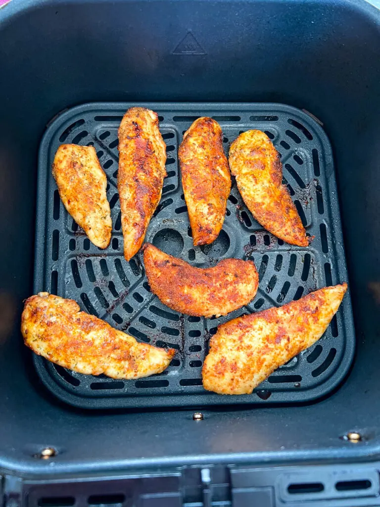 buffalo chicken tenders in an air fryer