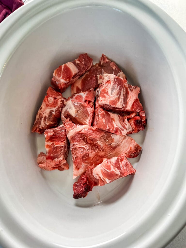 neck bones in a Crockpot slow cooker