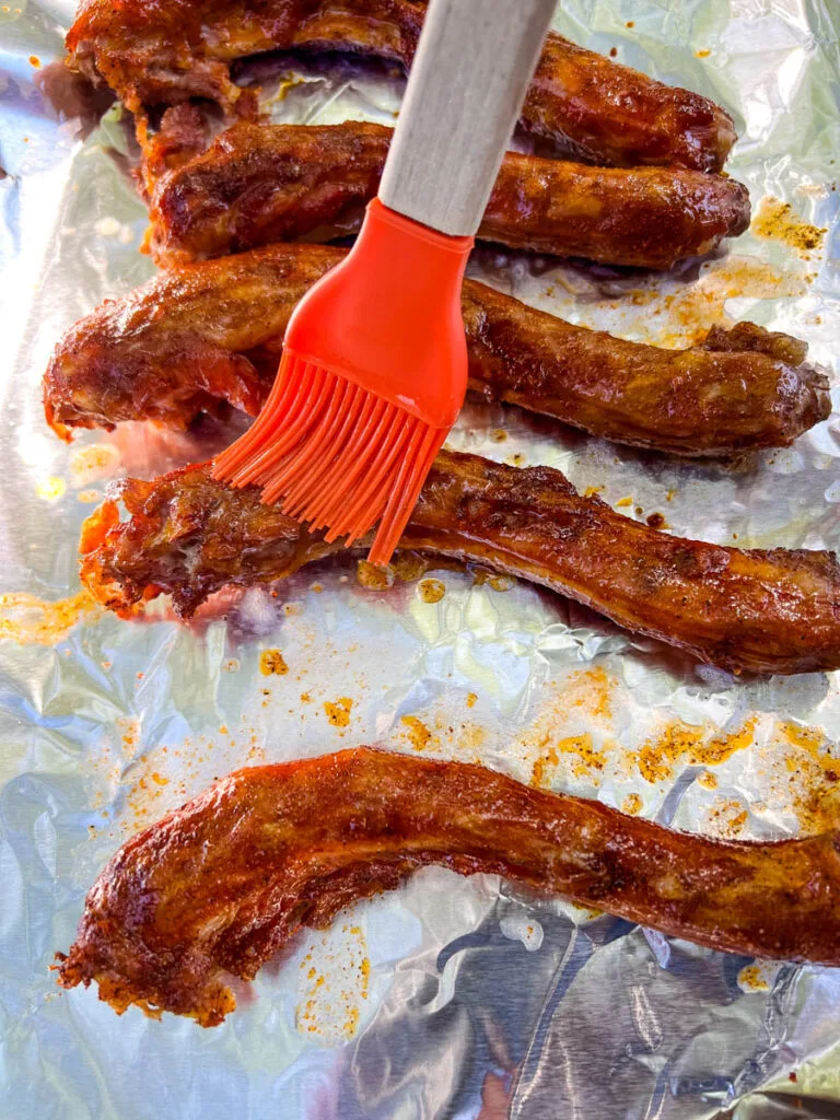 smoked turkey necks drizzled in butter