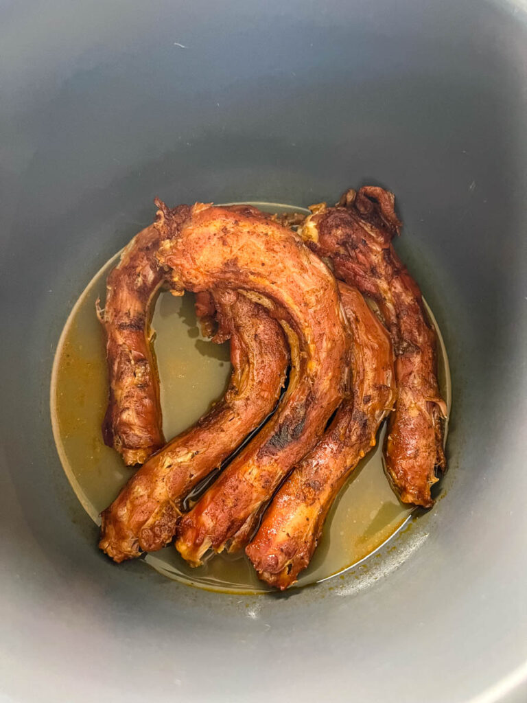 smoked turkey necks in a pressure cooker