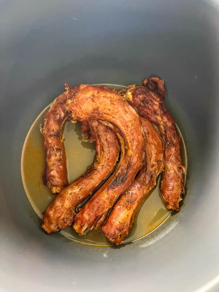 smoked turkey necks in a pressure cooker