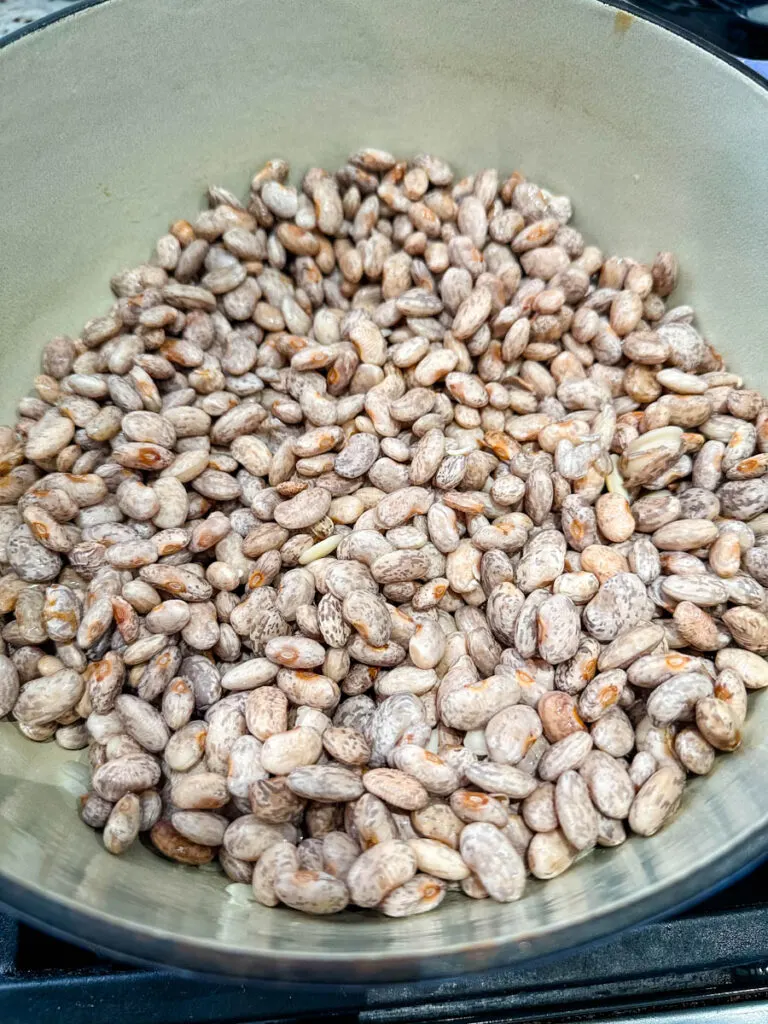 pinto beans in a Dutch oven