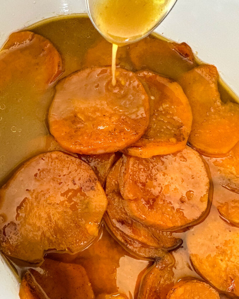 candied sweet potatoes yams in a Crockpot slow cooker