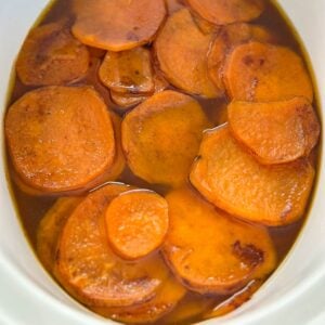 candied sweet potatoes yams in a Crockpot slow cooker