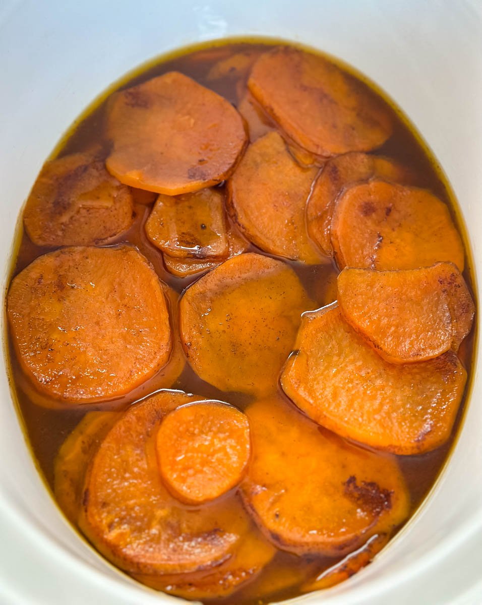 Slow Cooker Candied Yams - Cooked by Julie