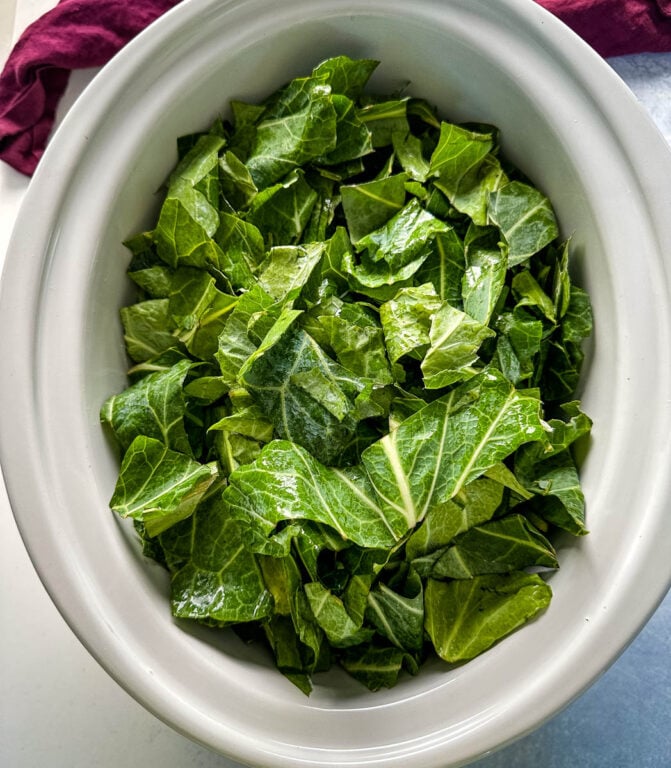 Slow Cooker Crockpot Collard Greens with Smoked Turkey