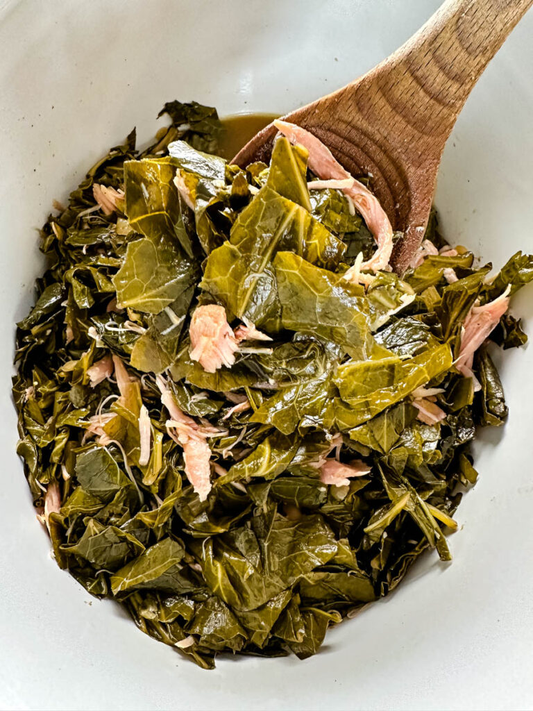 collard greens in a Crockpot slow cooker