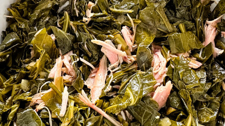 collard greens in a Crockpot slow cooker