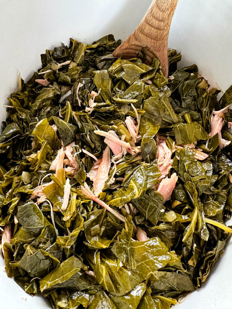 collard greens in a Crockpot slow cooker