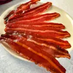 baked turkey bacon on a plate