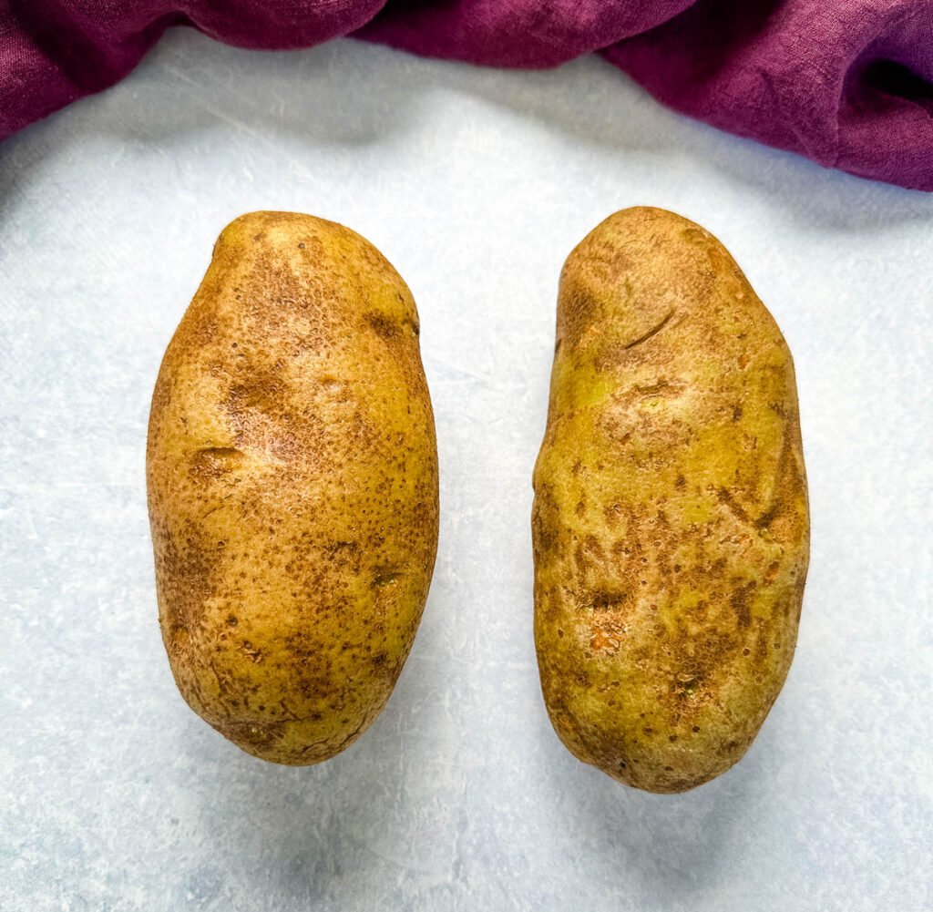 russet potatoes on a flat surface