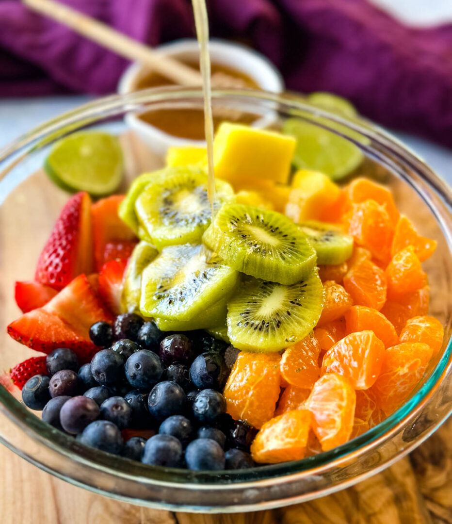 Fruit Salad with Honey Lime Dressing