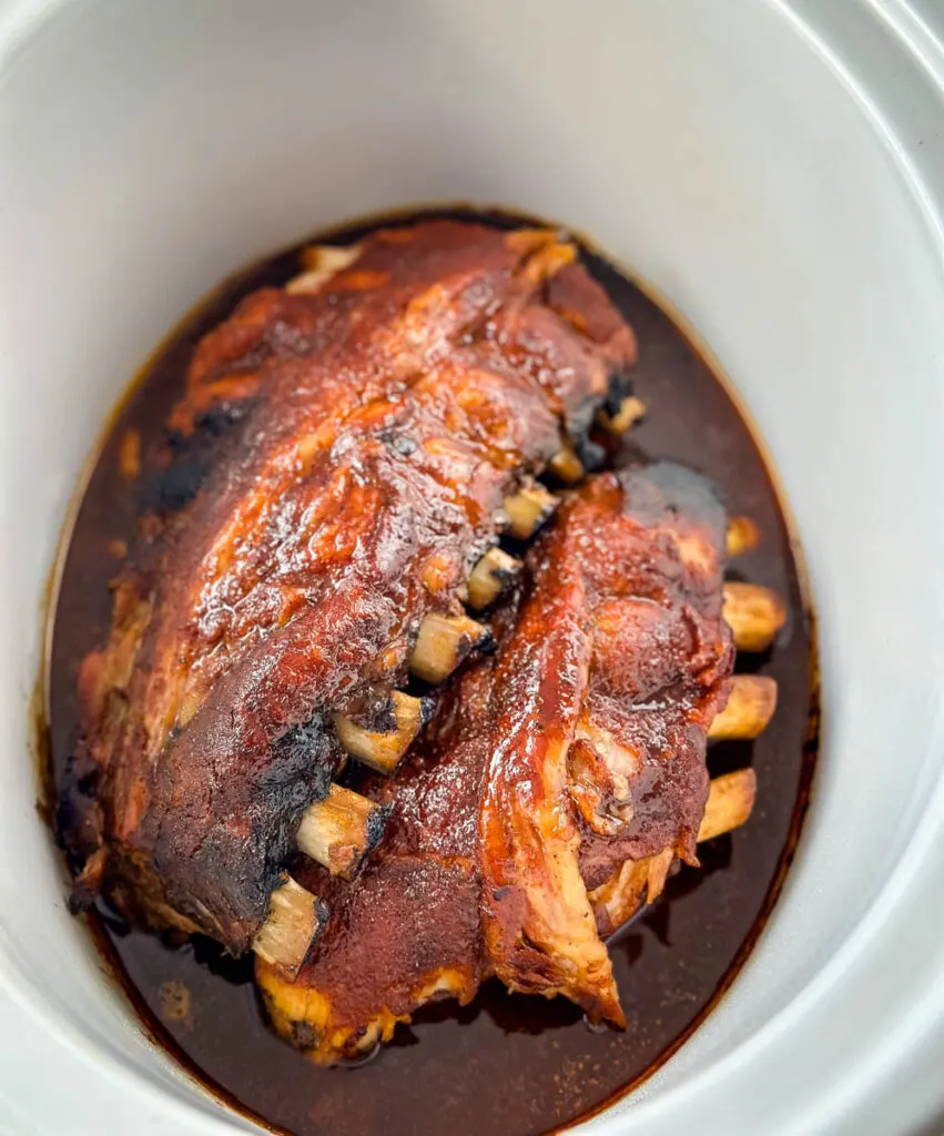 BBQ ribs in a Crockpot slow cooker