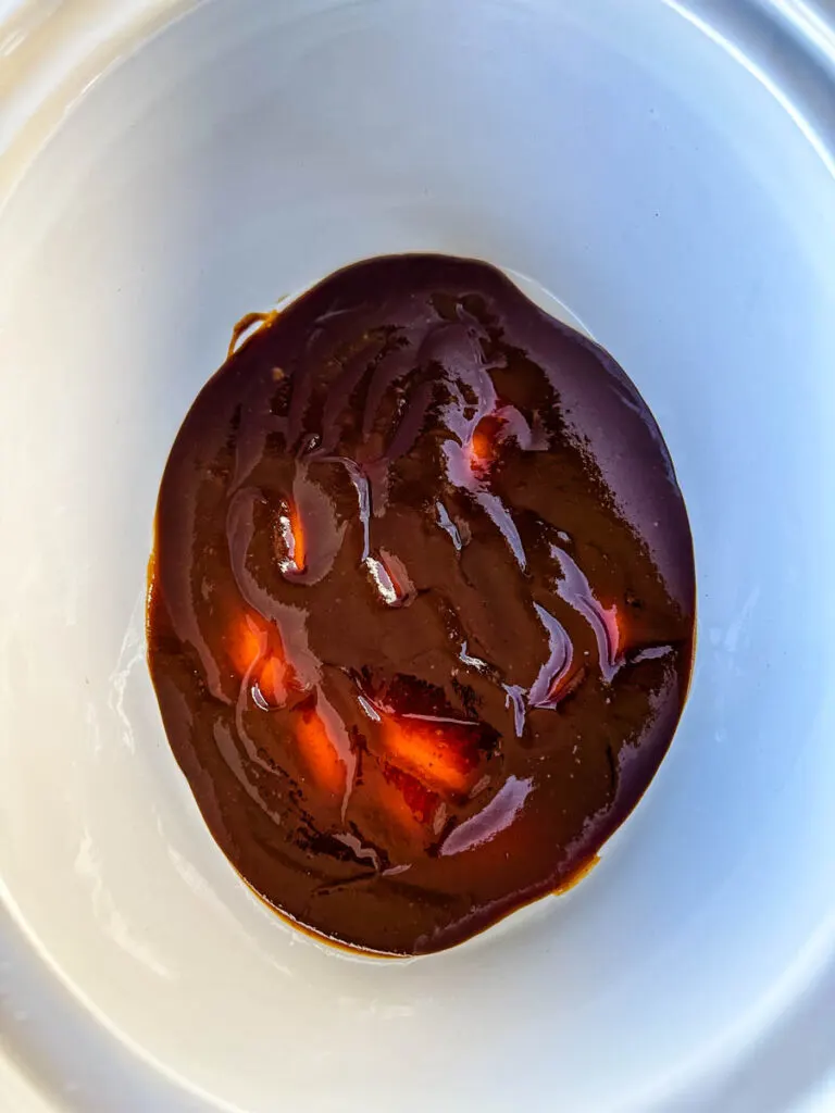 BBQ sauce in a Crockpot slow cooker