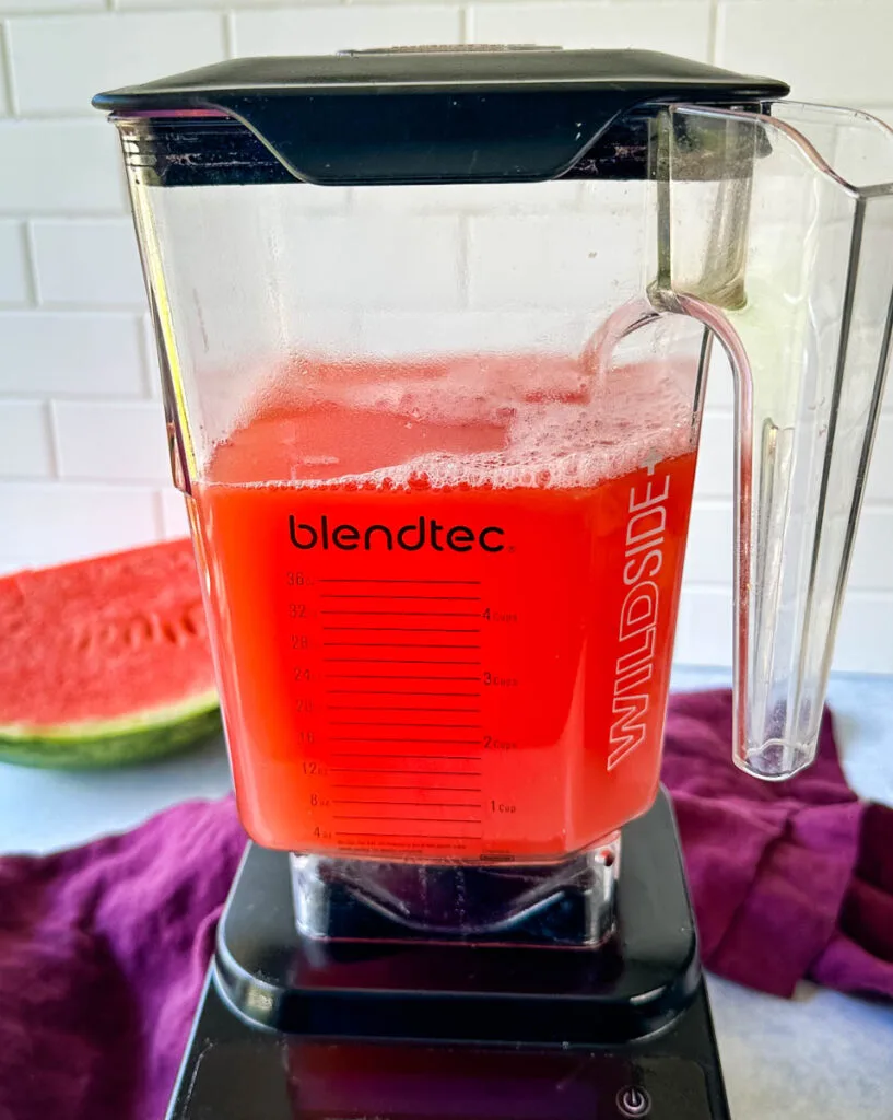 watermelon lemonade in a blender