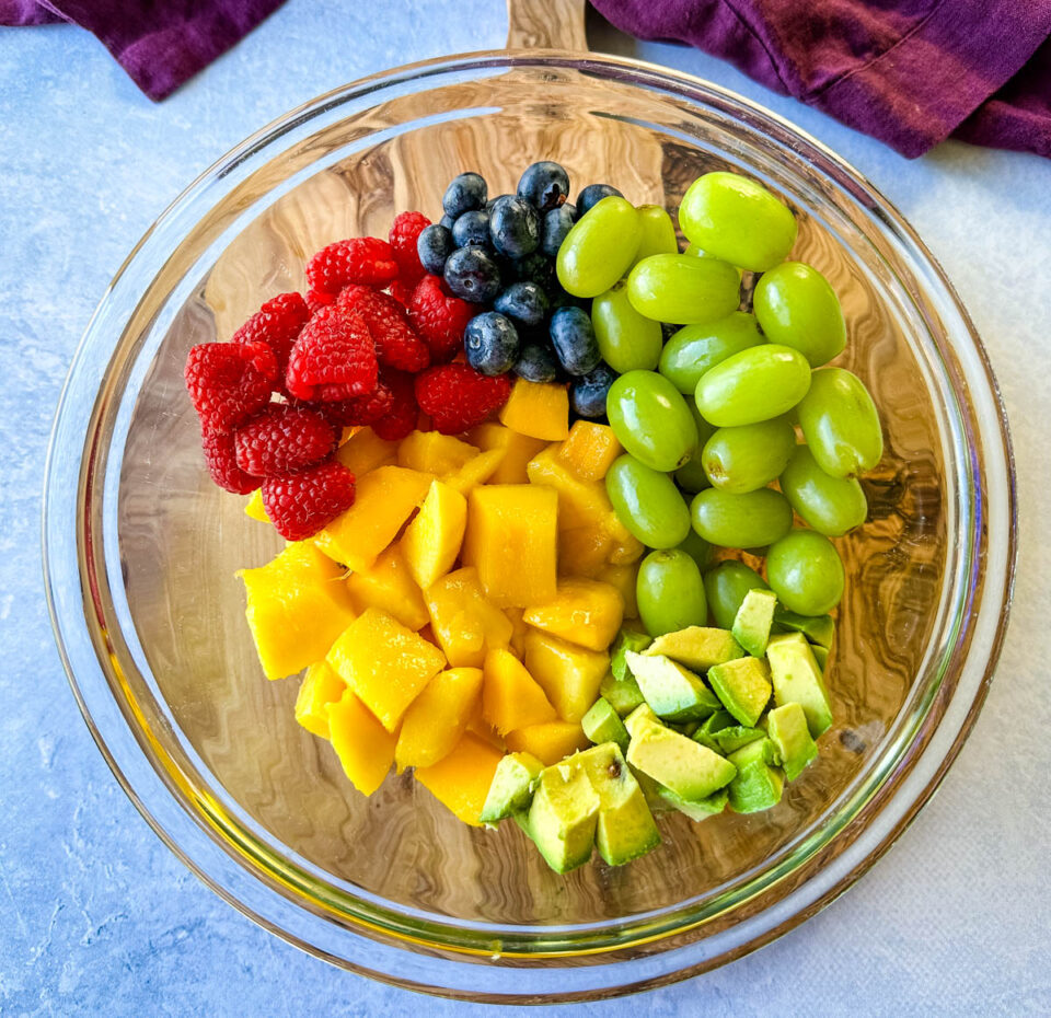 Mango Fruit Salad with Honey Lime Dressing
