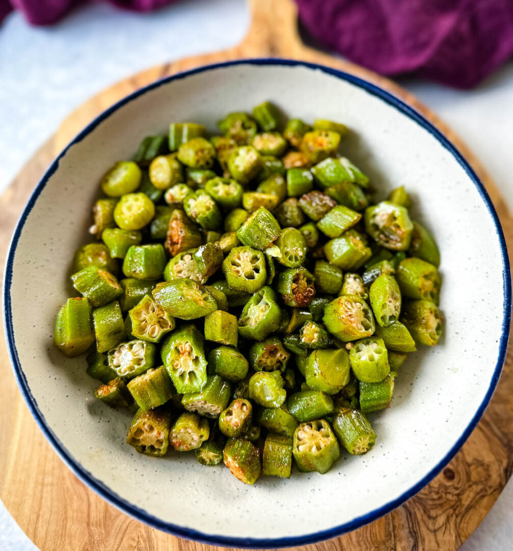 Oven Roasted Baked Okra
