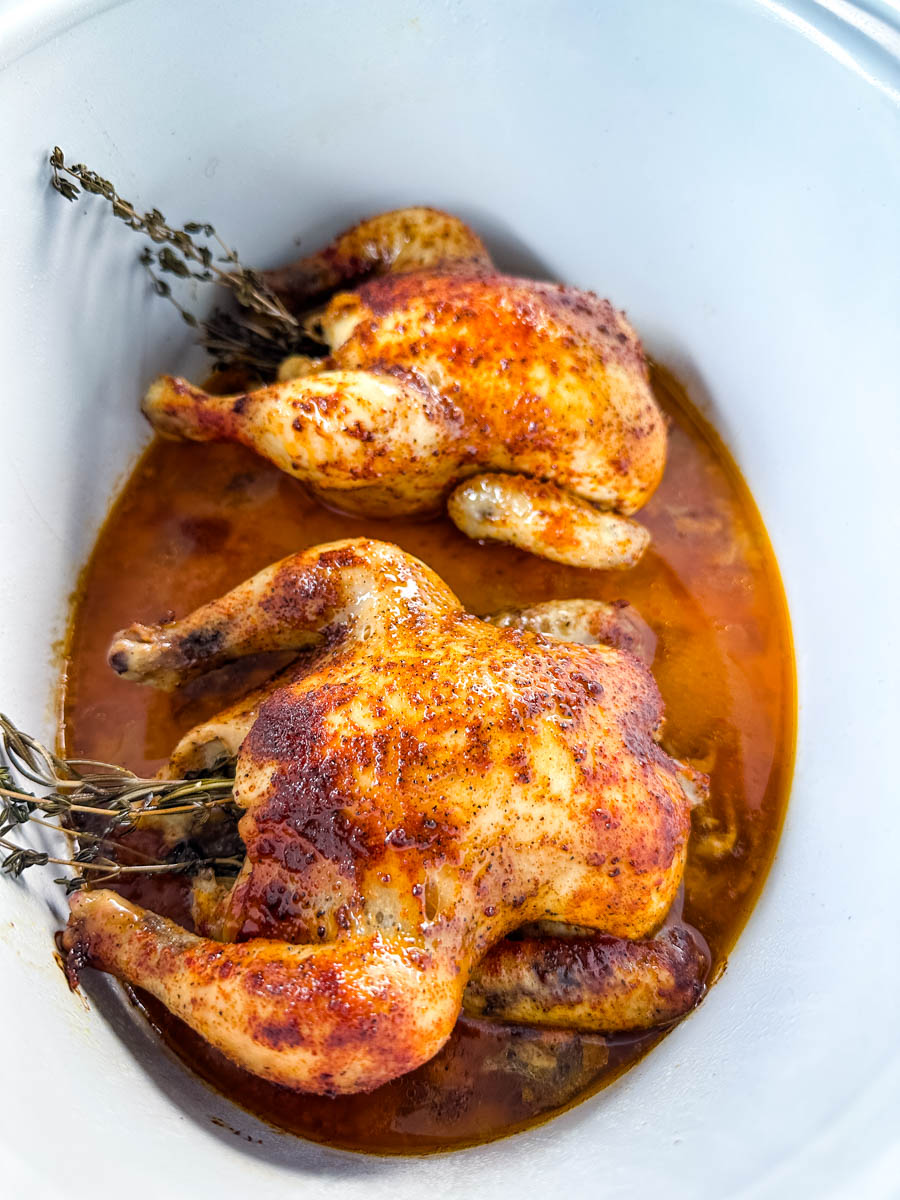 Slow Cooker Crockpot Cornish Hens