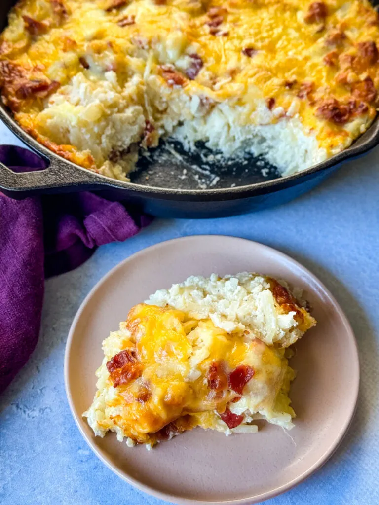 hashbrown casserole on a plate