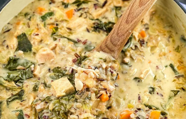 Creamy Turkey Rice Soup