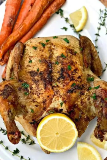 Air Fryer Rotisserie Roasted Whole Chicken