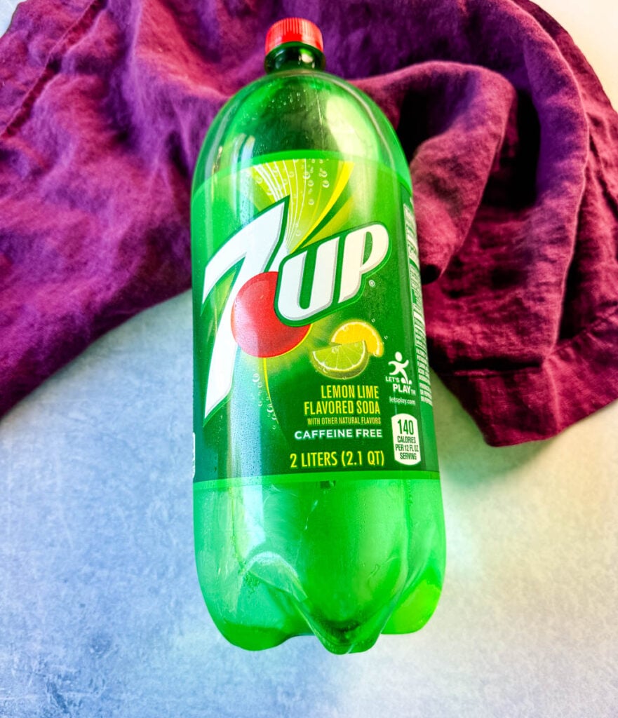 2 liter bottle of 7up soda