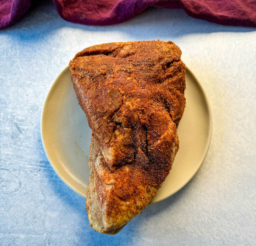 seasoned brisket on a plate