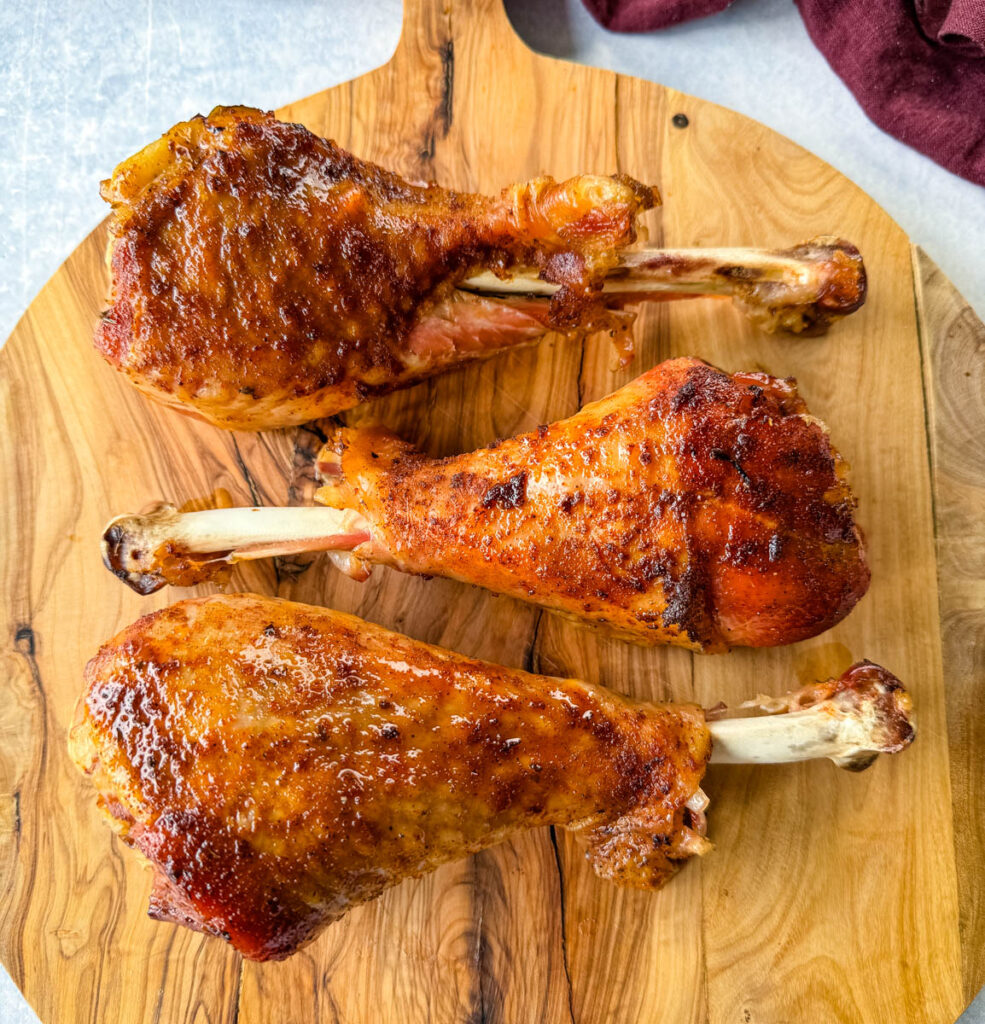 smoked turkey legs on a plate