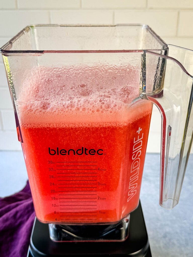 watermelon water in a blender