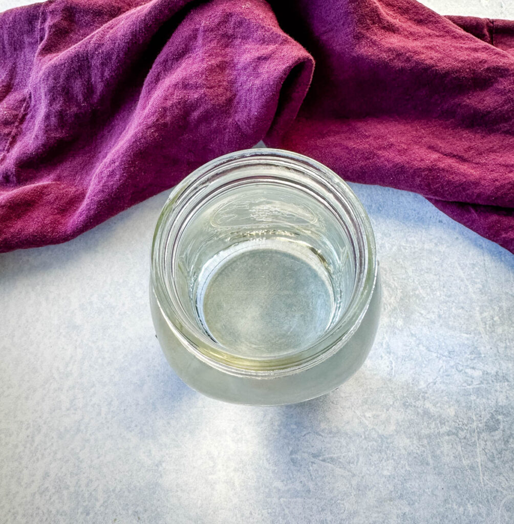 mason jar filled with water