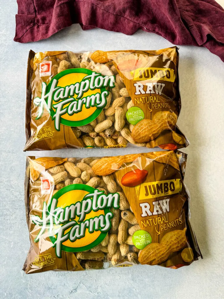 raw peanuts in packaging