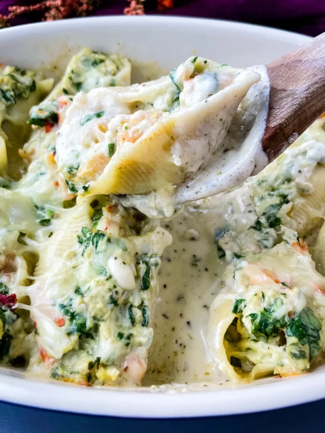 Seafood Stuffed Shells - Easy Weeknight Dinner!