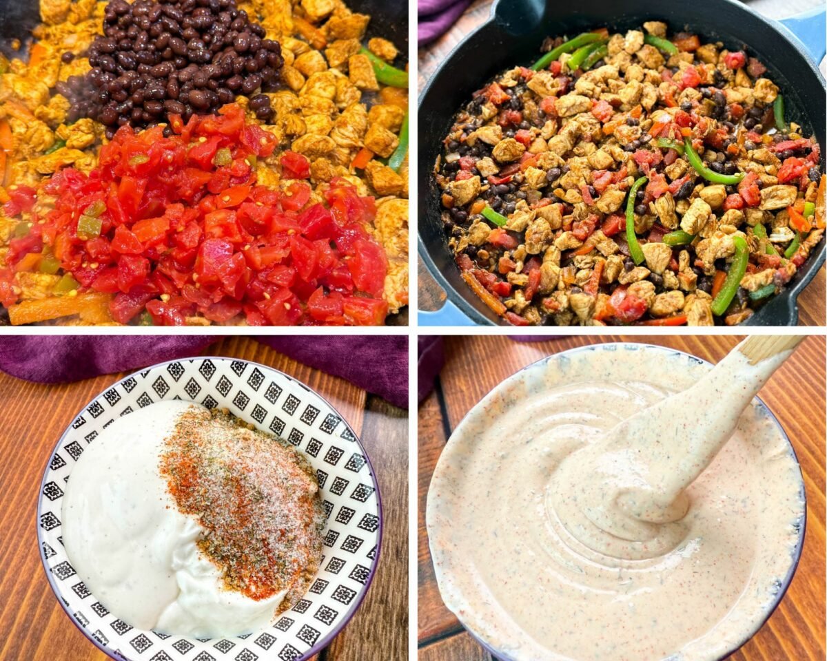 High Protein Creamy Chicken Burrito