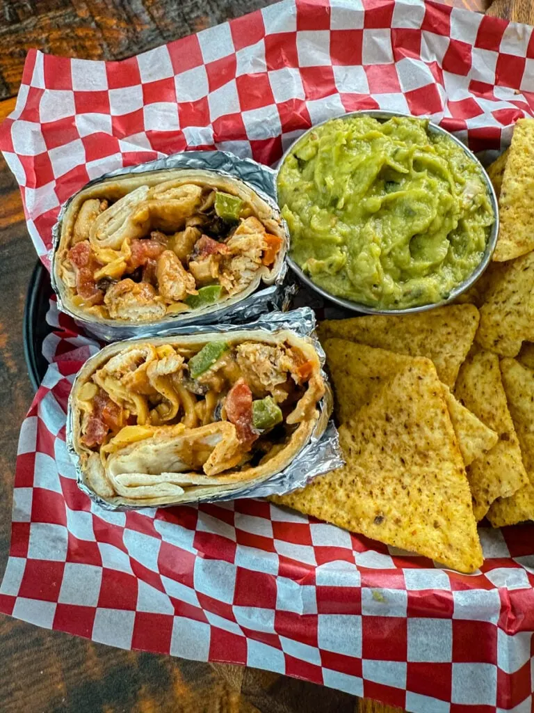 High Protein Creamy Chicken Burrito