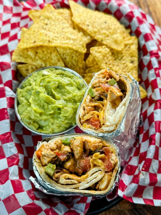 High Protein Creamy Chicken Burrito