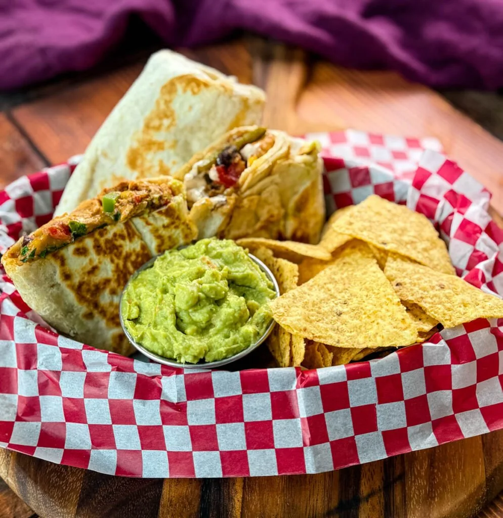 High Protein Creamy Chicken Burrito