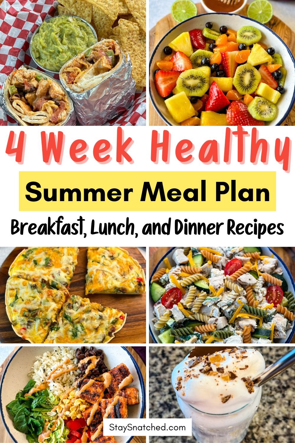 stay snatched summer meal plan imagery